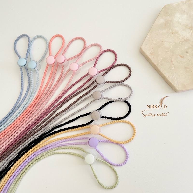 Ulir Strap Masker / Connector Masker / Strap Mask 2 in 1 Hijab / Tali Masker Hijab / Pengait Masker 