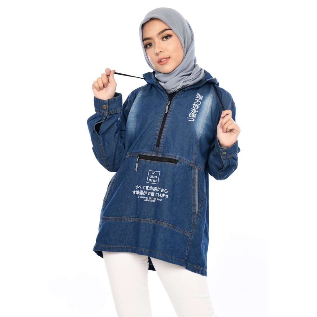 X Urband Jacket Cagoule Jeans Wanita / Jaket Cagoule Wanita A121