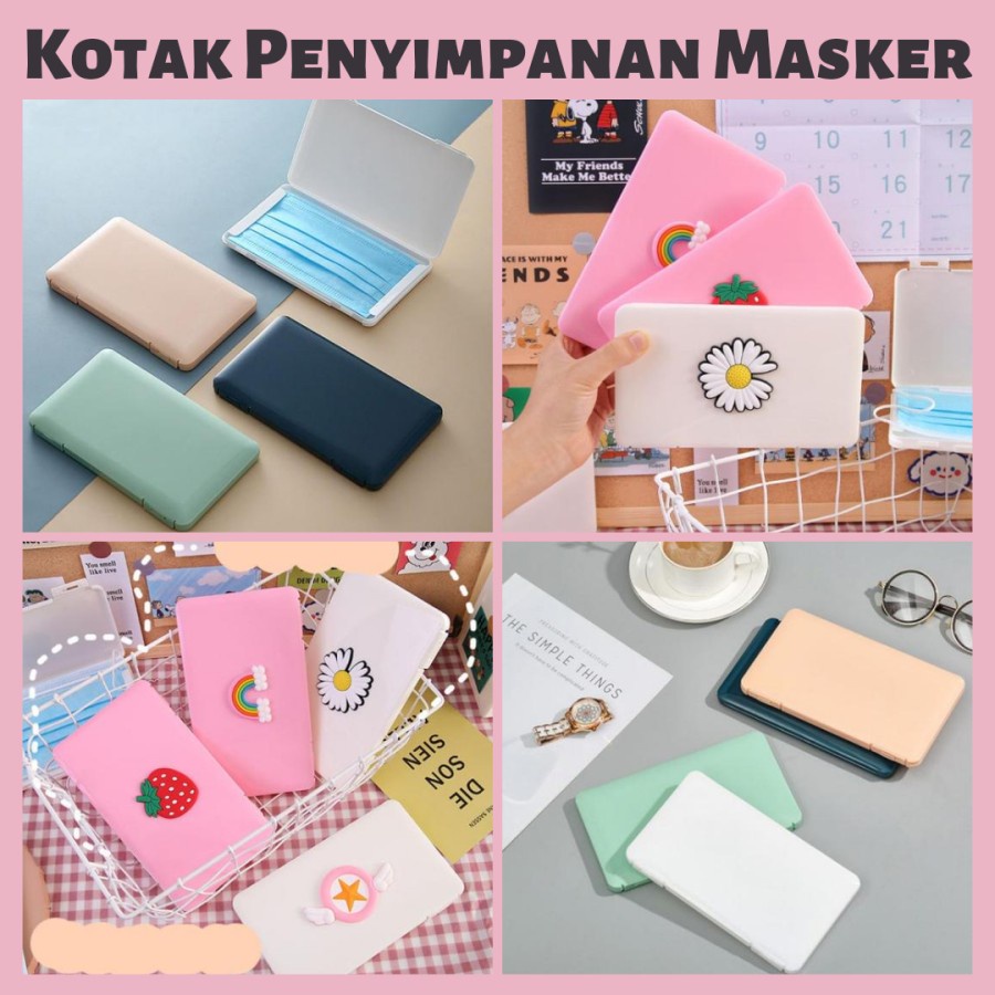 TEMPAT MASKER/ CASE MASKER PELINDUNG MASKER KUAT/Kotak Tempat Simpan Masker /Mask Storage Case Pouch