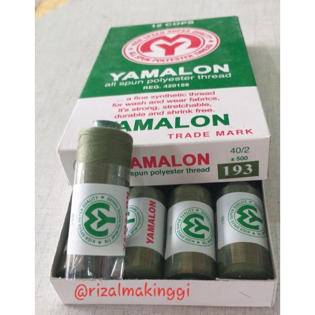 benang jahit yamalon hijau (193) 500 yards