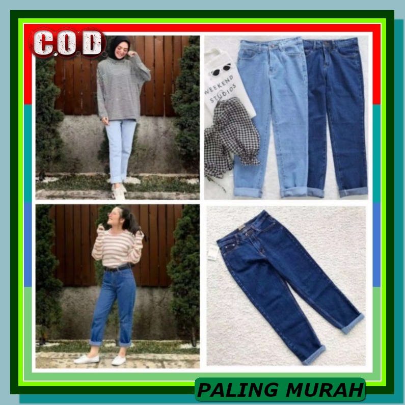 Fashion Pakaian Wanita Celana Jeans Lepis Cewek Levis Perem Rw998 EX967 Boyfriend Plane Jeans Cela