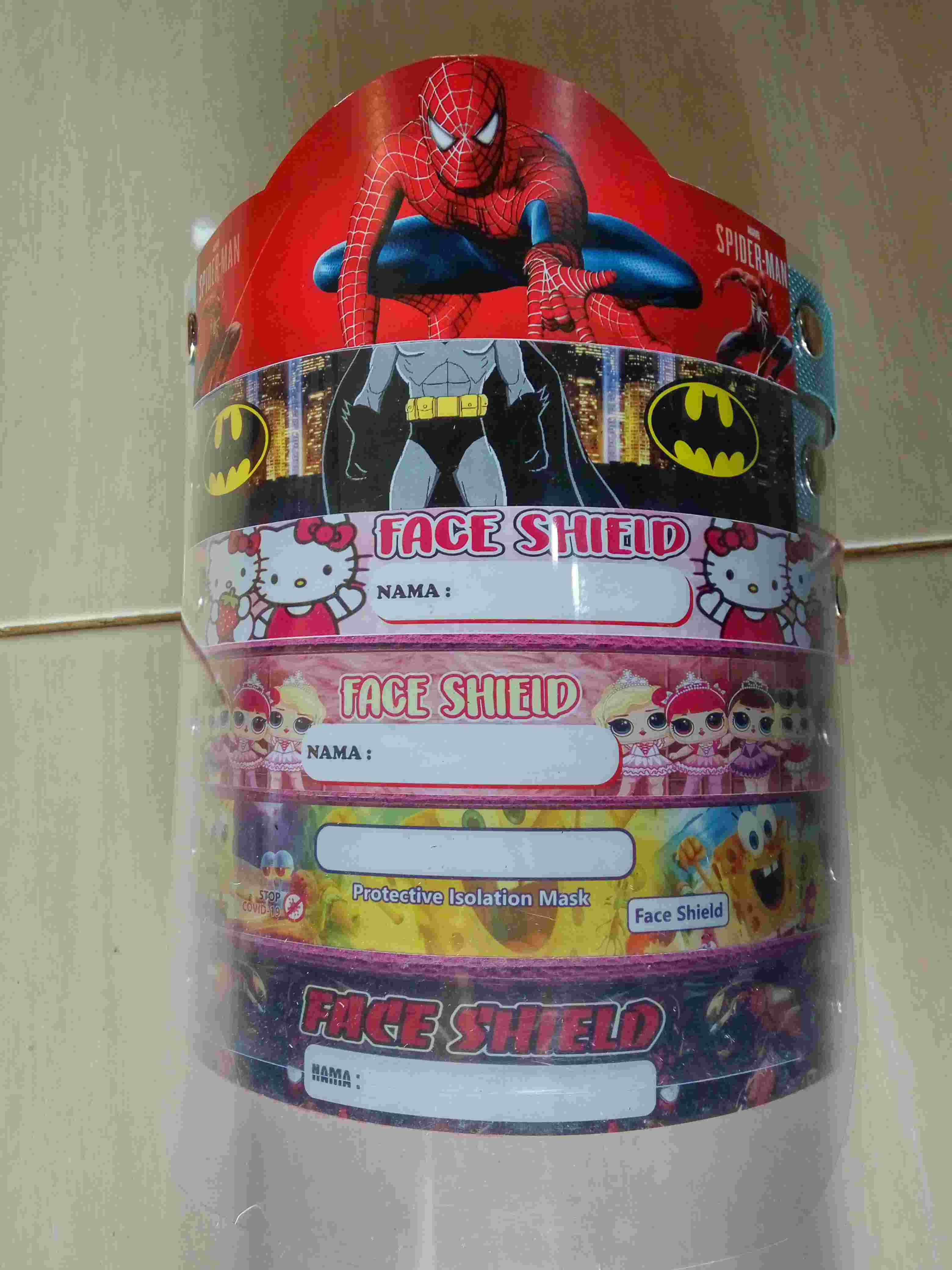 Face Shield Pelindung Wajah Buka Tutup Karakter Bayi/anak