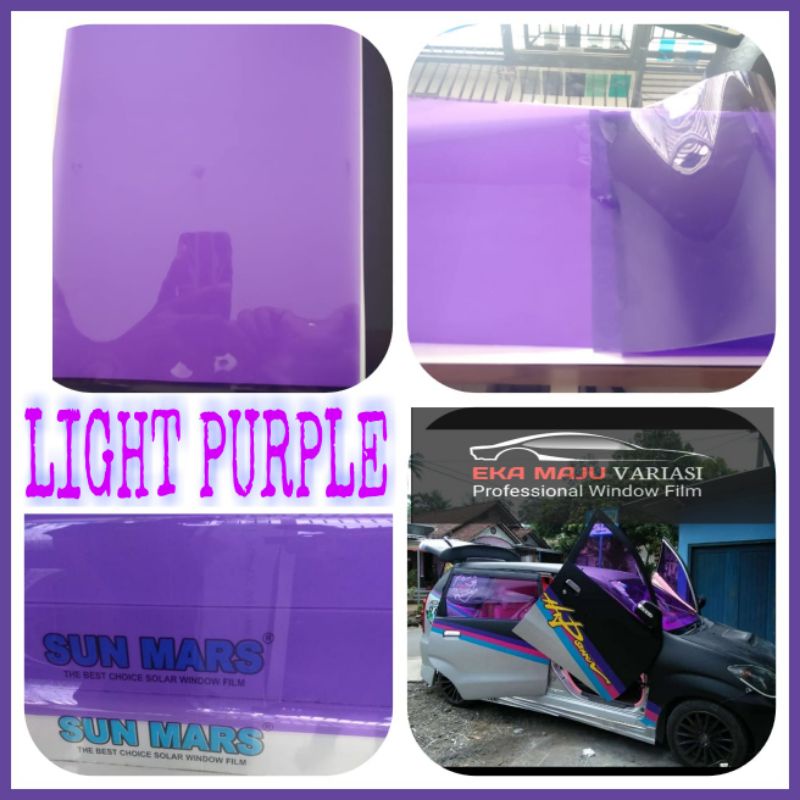 TERBARU!!! Kaca Film Mobil Warna Light Purple Merk Sun Mars Kaca Film Jendela Rumah Dan Gedung