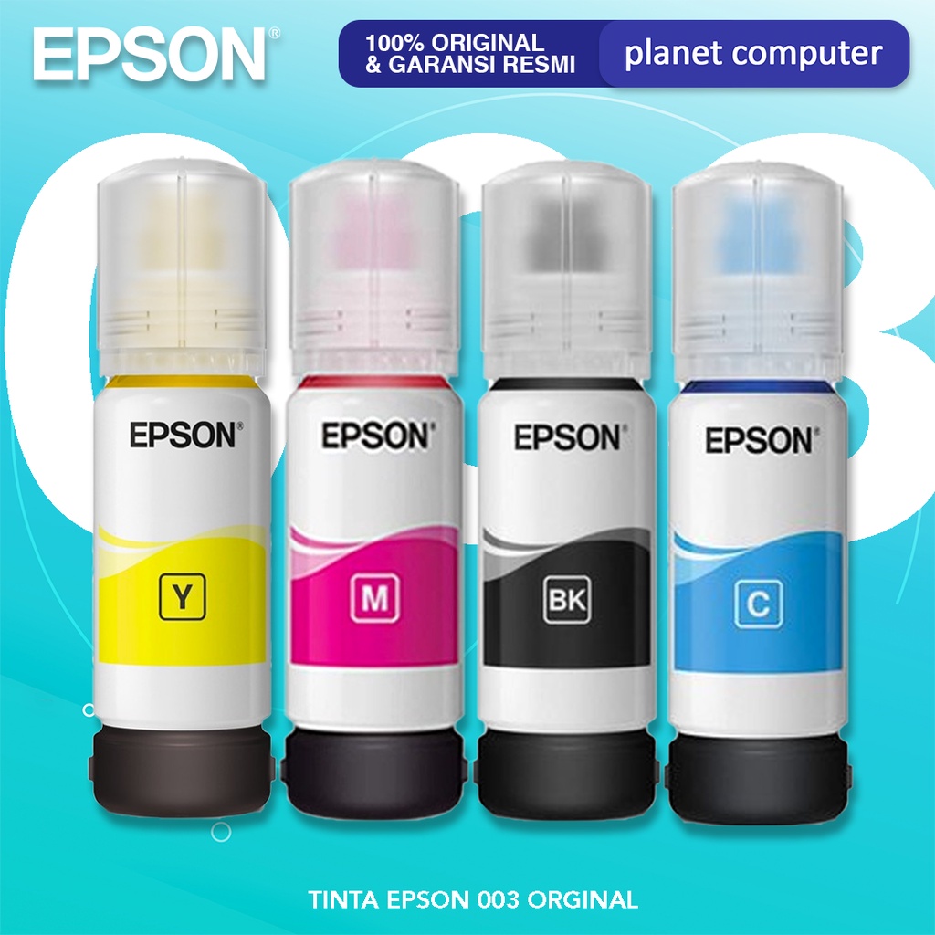 Tinta Epson 003 Resmi Original 100% Baru/Segel