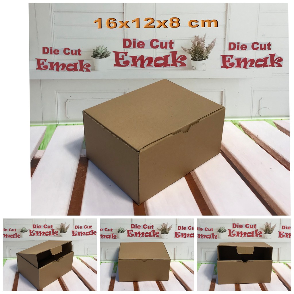 

kardus uk.16x12x8 cm kotak box karton Die Cut
