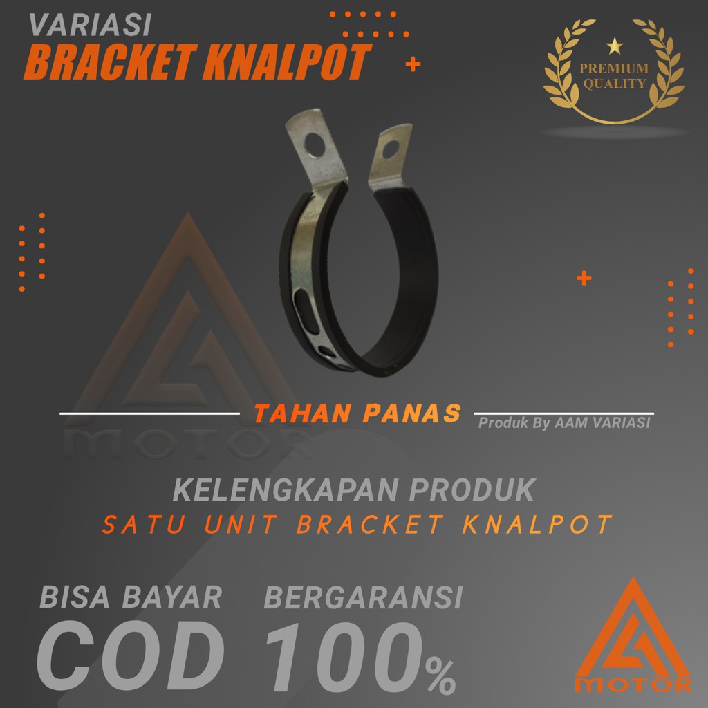 Klem Knalpot Racing Beat Mio RX King Ninja R Nmax Universal Berlapis Karet Anti Panas