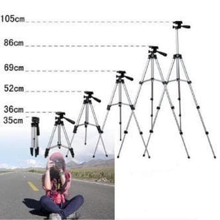 Portable Tripod Weifeng Stand 4 Section Aluminum Legs WT-3110A