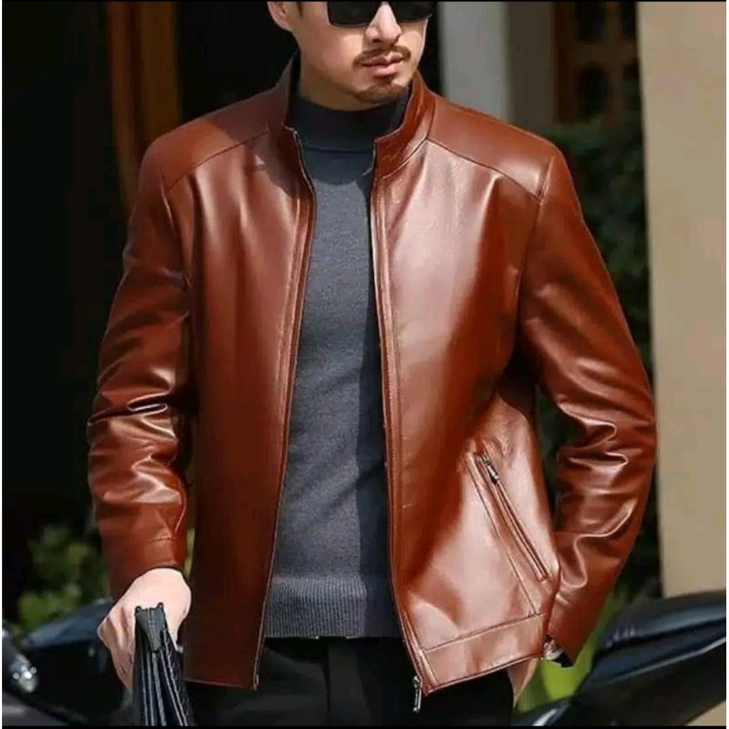 NEW Jaket Kulit Pria PREMIUM QUALITY / Jaket Kulit Asli Garut / Jaket BIG SIZE Pria Jumbo/Jaket