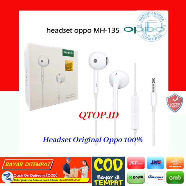 Headset Oppo Original 100% Megabass / Headset Oppo F1s F1plus F3 plus F5 F7 F9 A37 A71 A83 A3s A7