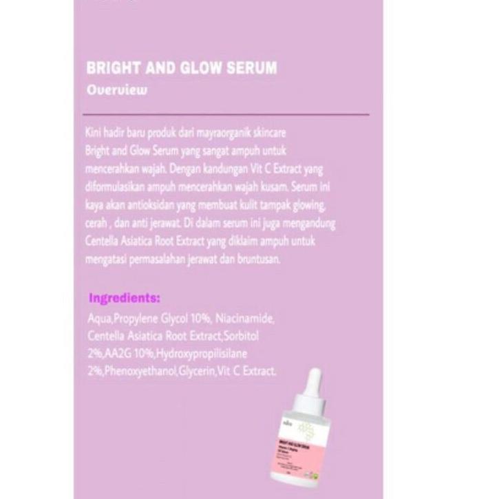 New Mart-- (COD) SERUM MAYRA BRIGHT & GLOW WHITENING / SERUM ESSENCES WAJAH