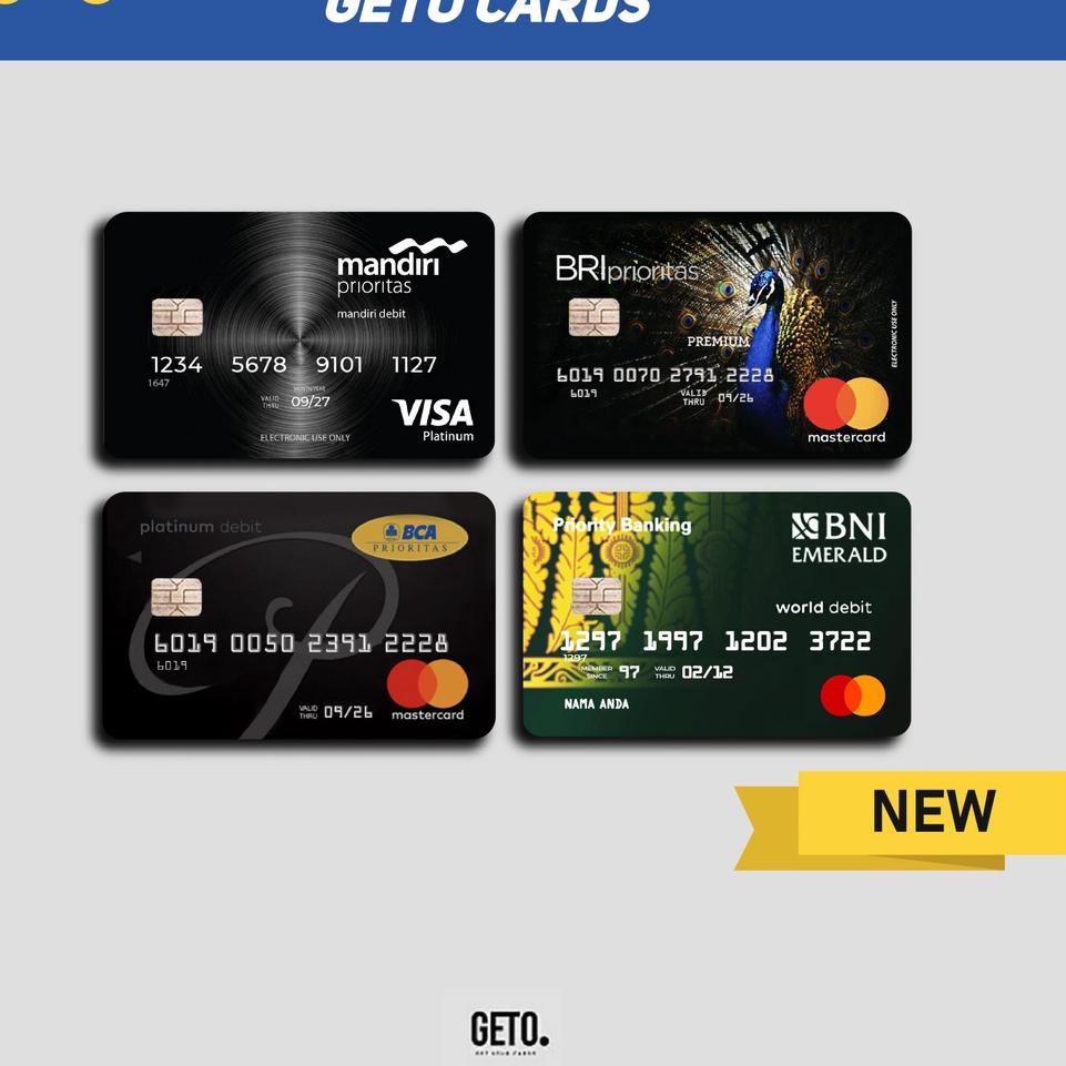 TERMURAH FAKE KARTU ATM PRIORITAS (BCA-MANDIRI-BRI) | GETO CARDS (Skin/Sticker kartu ATM) ☄ 884