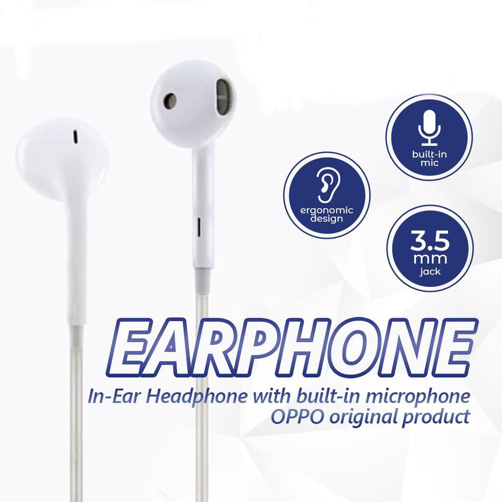 HEADSET OPPO R9 ORIGINAL COPOTAN / EARPHONE OPPO ASLI