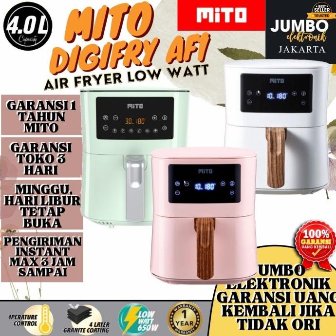 Air Fryer Mito AF1 4 liter Digital Low Watt Mitochiba Mito Air Fryer Lc