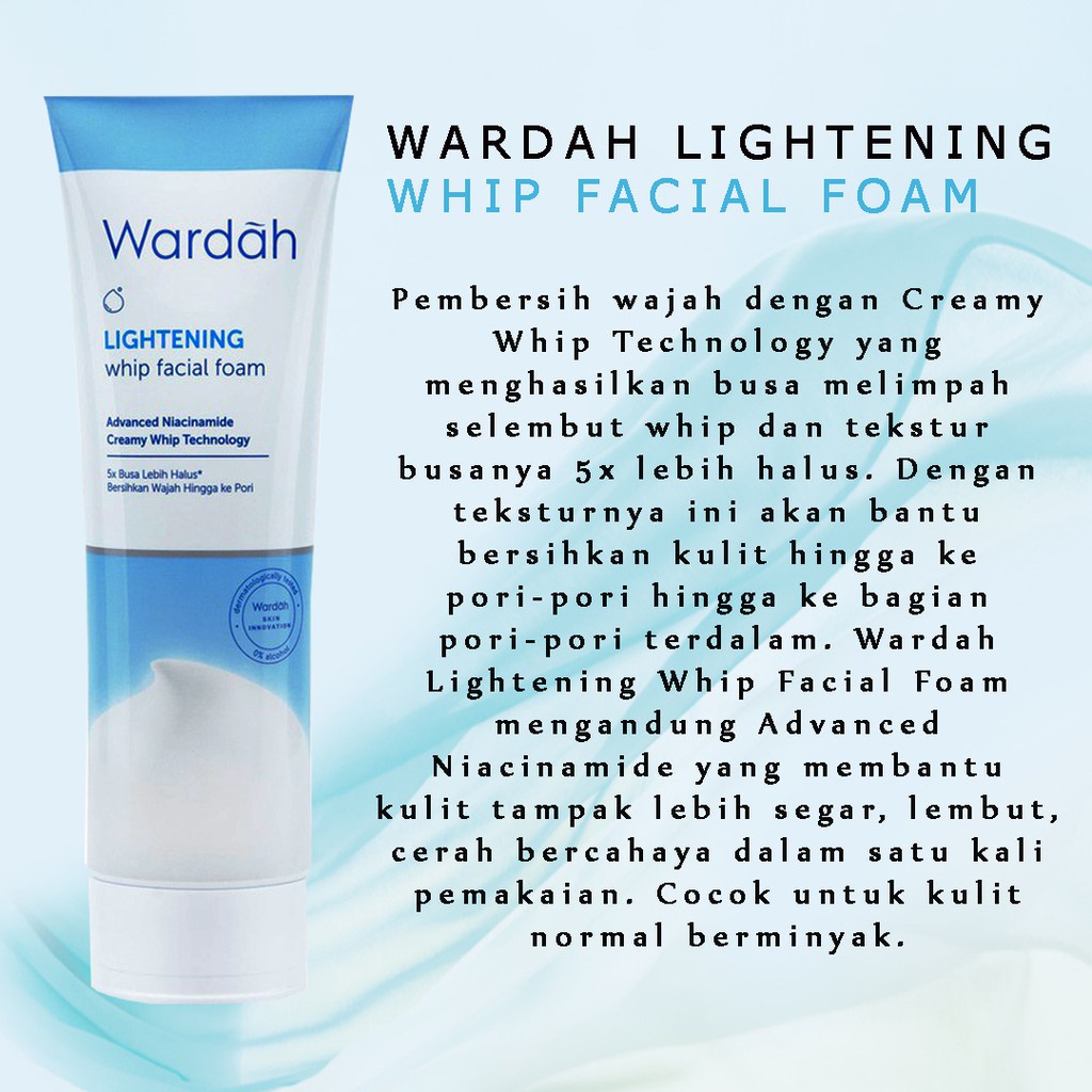 Wardah Lightening Whip Facial Foam 50 ml / Wardah Lightening Series