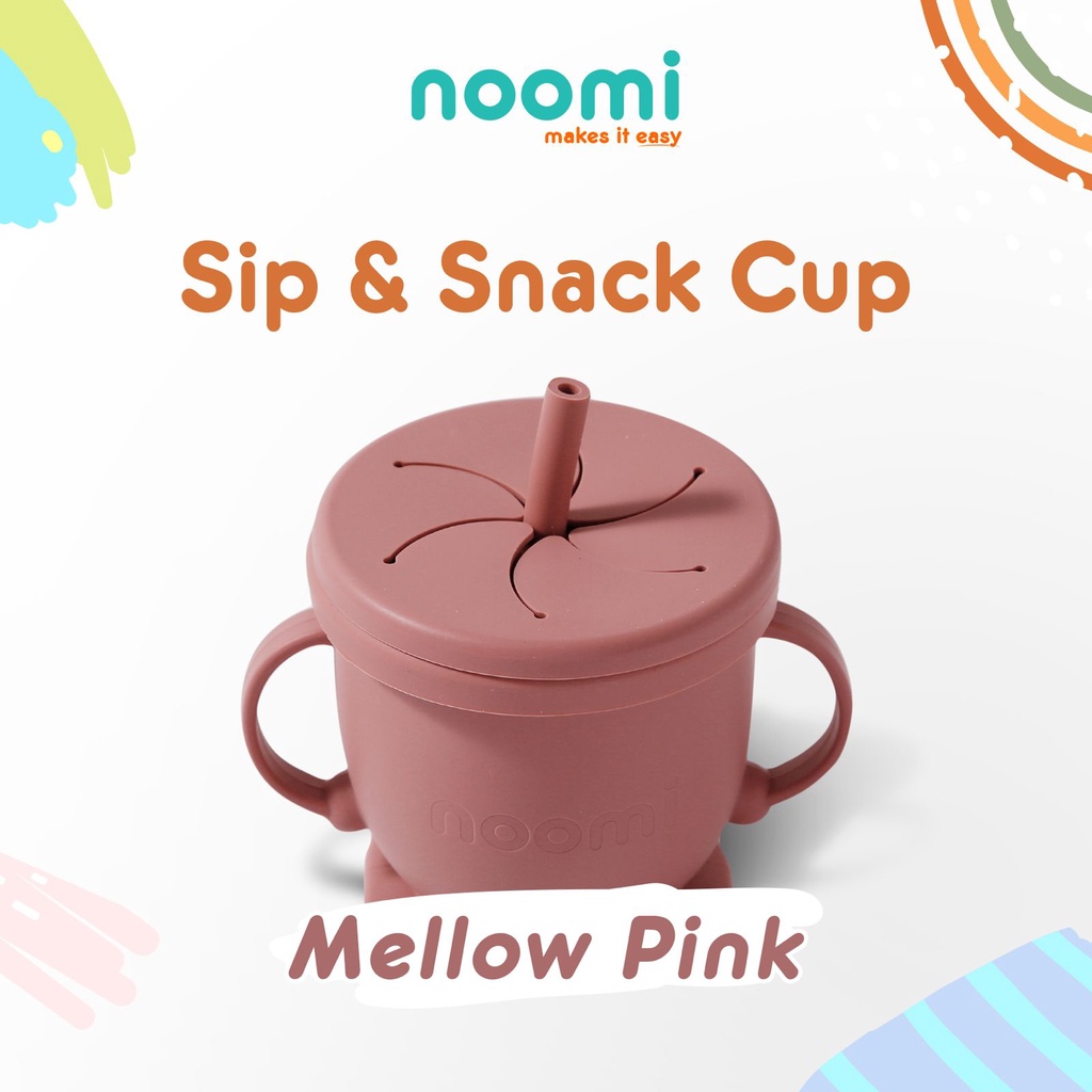 Noomi Silicone Sip And Snack Cup - Botol Minum Silicone Anak