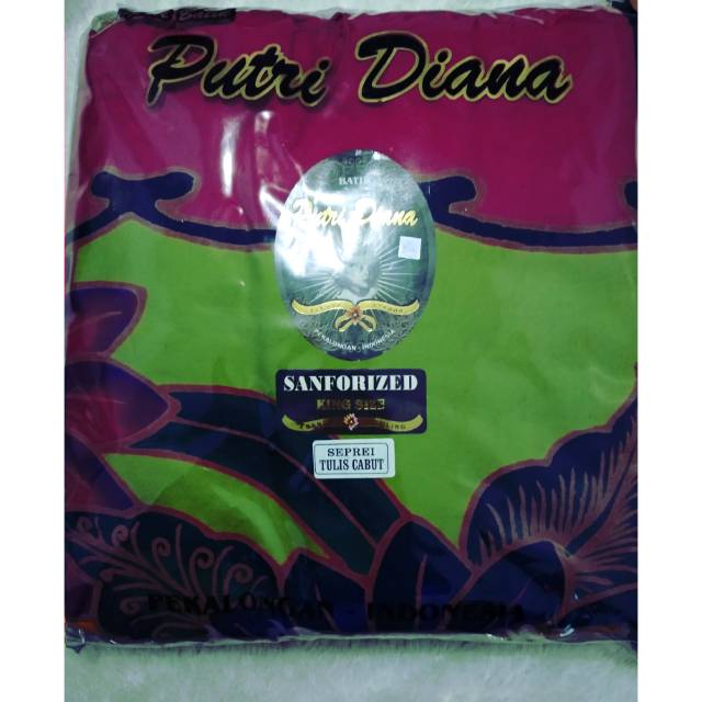 Sprei Batik Tulis Cabut ,Seprei Batik Putri Diana Pekalongan KingSize , 4 Bantal dan 2 Guling