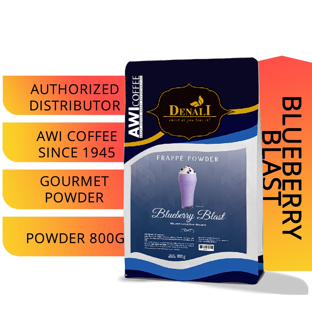 

Awi Segar Harum I Powder Blueberry Blast 800gr I denali I coffee | Flavored