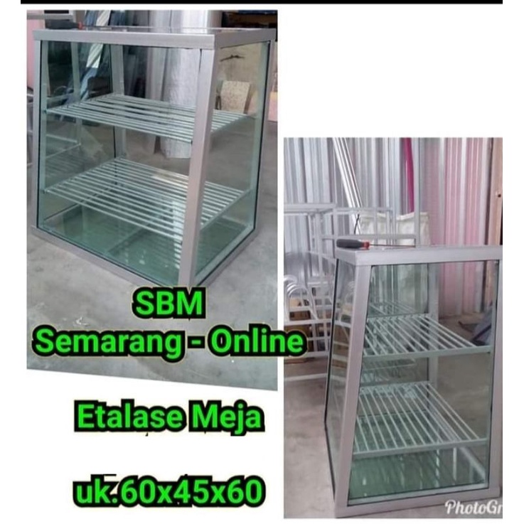 Sbmsemarang - ETALASE MEJA GORENGAN/ ETALASE KACA ( HANYA SEMARANG)