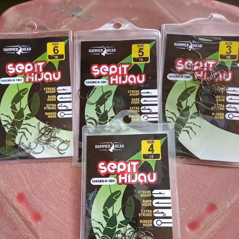 MATA KAIL/PANCING UDANG SEPIT HIJAU HAMMERHEAD