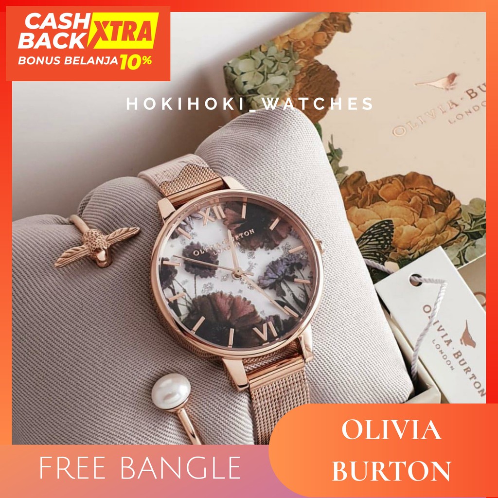 [ ORIGINAL ] FREE BANGLE OLIVIA BURTON ORIGINAL / JAM TANGAN OLIVIA BURTON / OB / JAM WANITA