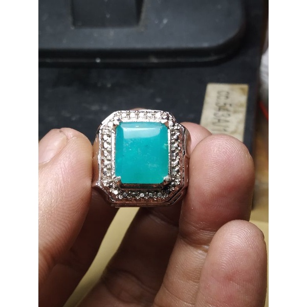 bacan doko kristal bluish,cincin batu bacan asli