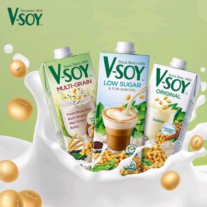

V Soy Soybean Milk/ Susu Kedelai 1 liter