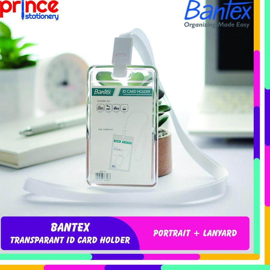 

Ready Stock Z7HUF BANTEX TRANSPARANT ID CARD HOLDER PORTRAIT + LANYARD 8868 W49 Serba Murah