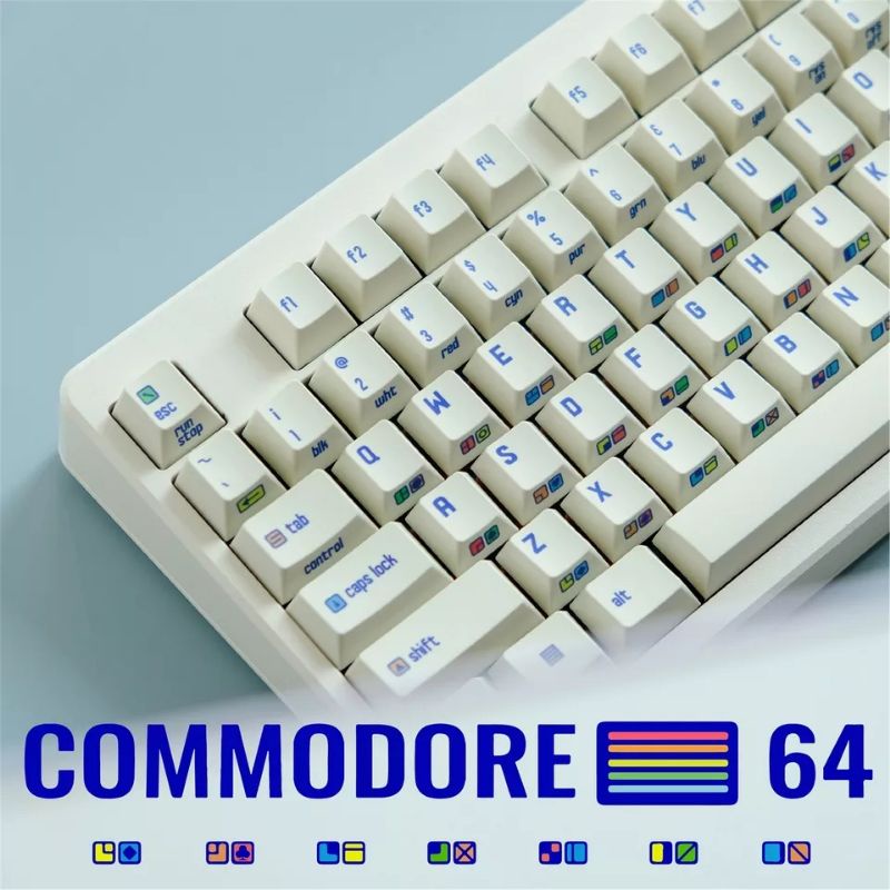 Comodore C64 Keycaps PBT Cherry Profile 151 Keys