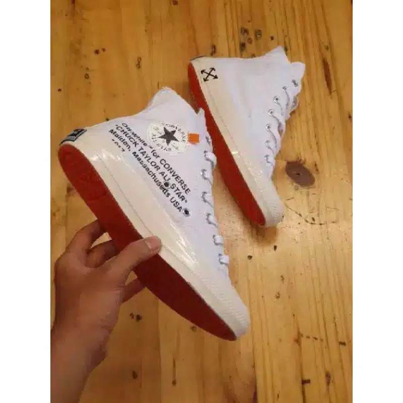 Sepatu Sneakers pria/wanita original 70s HIGH CREAM X Off White Premium Murah-Glossy