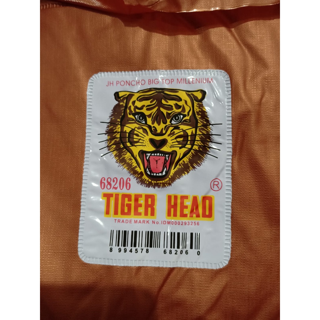 Jas Mantel Hujan Ponco Big Top Milenium Tiger Head 68206