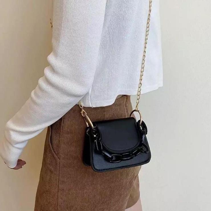 ZKL Tas Selempang Mini Rantai / Candy Lilac / Tas Mini / Tas Tali Rantai / Slingbag Korea Tas Hp - T