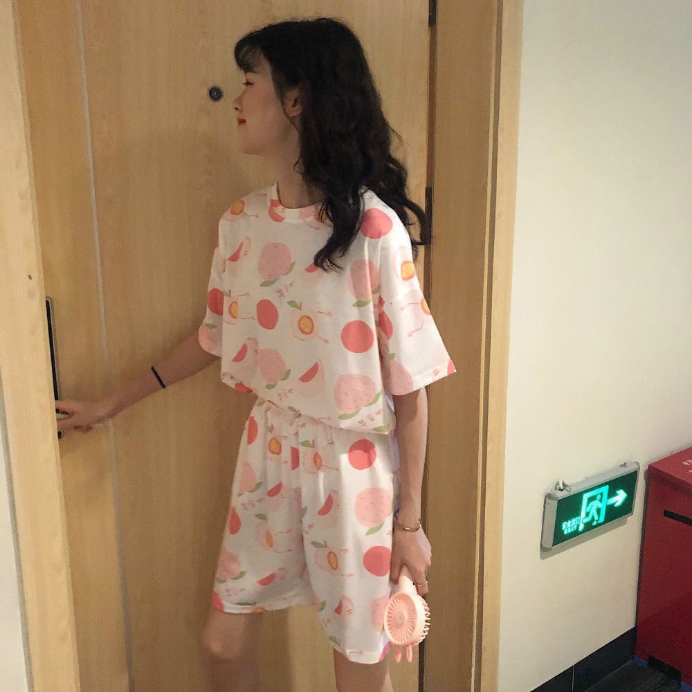 Baju Tidur Piyama Import HP-HP White Peach
