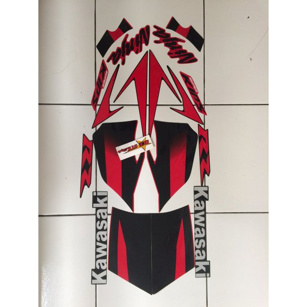 Stiker striping Ninja RR 2012 merah