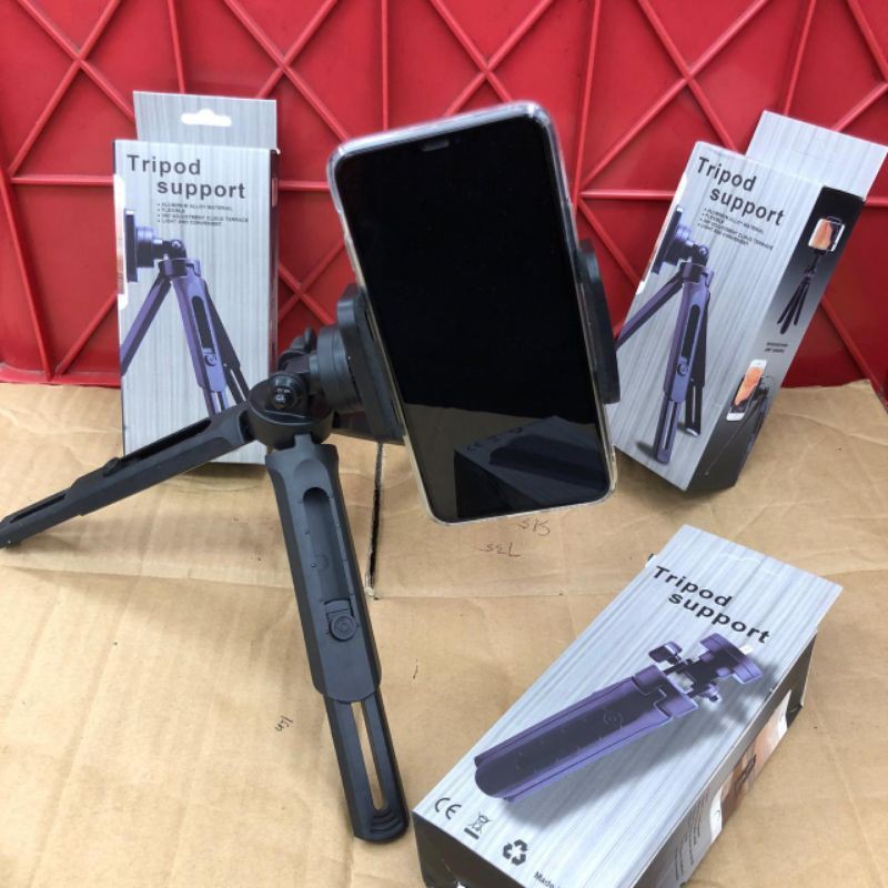 Tripod Mini Holder 360 For Handphone Gcam Gopro Tripod Tangan Vlog Premium
