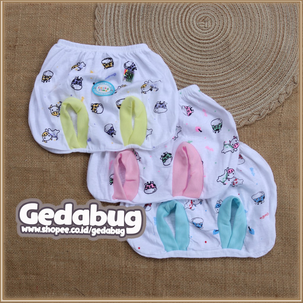 (3pcs) Celana Pop Lucky Time | Perlengkapan Pakaian Bayi New Born - gedabug