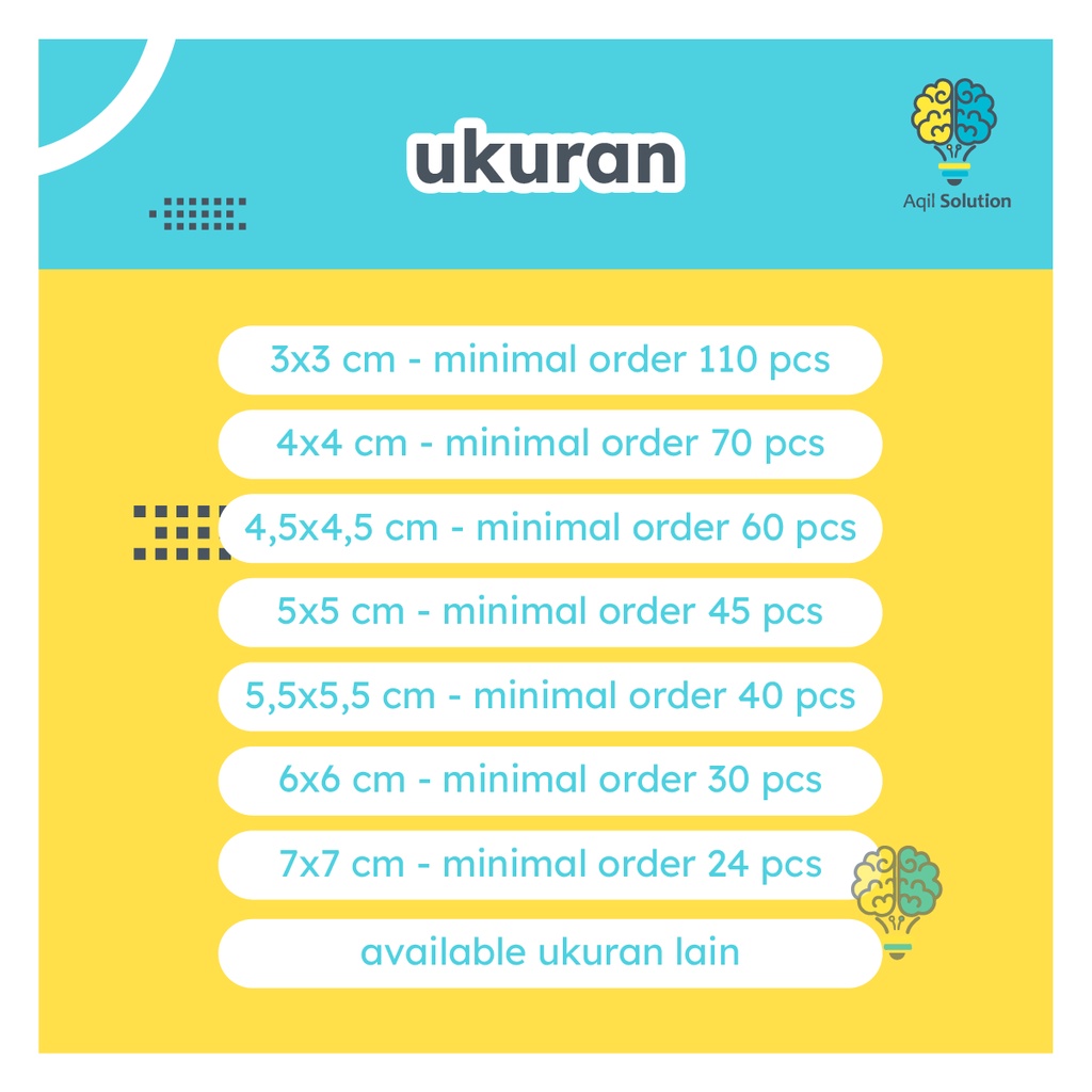 Cetak Stiker Custom Desain Sendiri Cutting Logo Label Kemasan Segel Perlengkapan Packing Gift By Aqilsolution