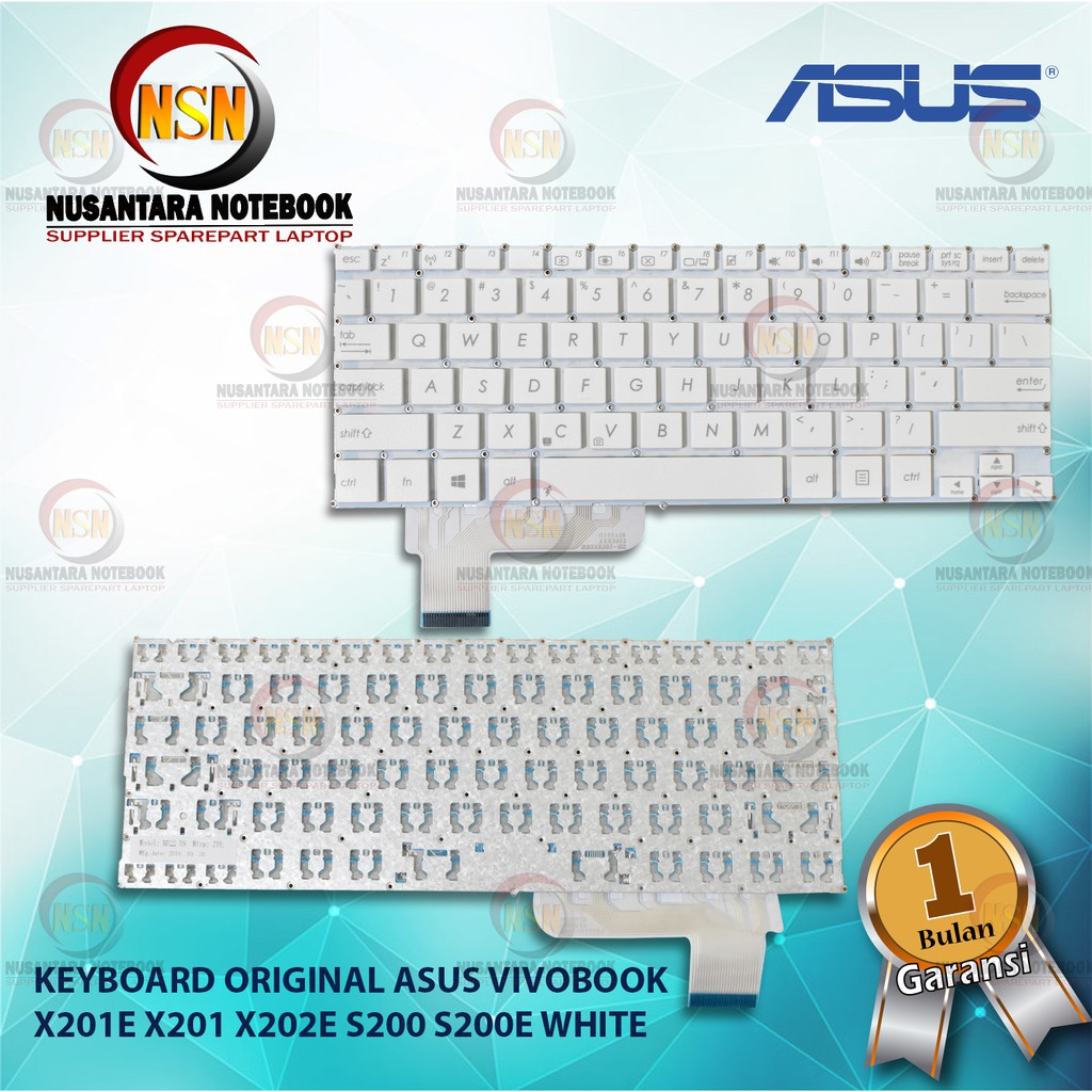 Keyboard Original Asus VivoBook X201E X201 X202E S200 S200E white