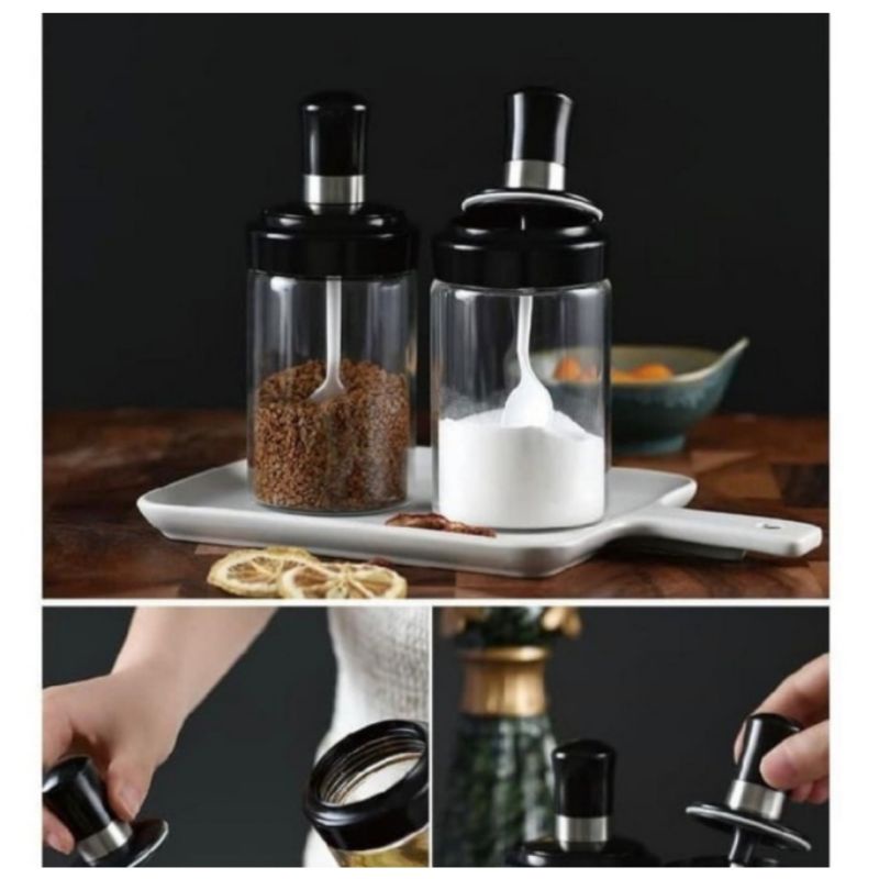 BOTOL BUMBU DAPUR GARAM TEMPAT MINYAK GARAM KACA TOPLES WADAH BUMBU