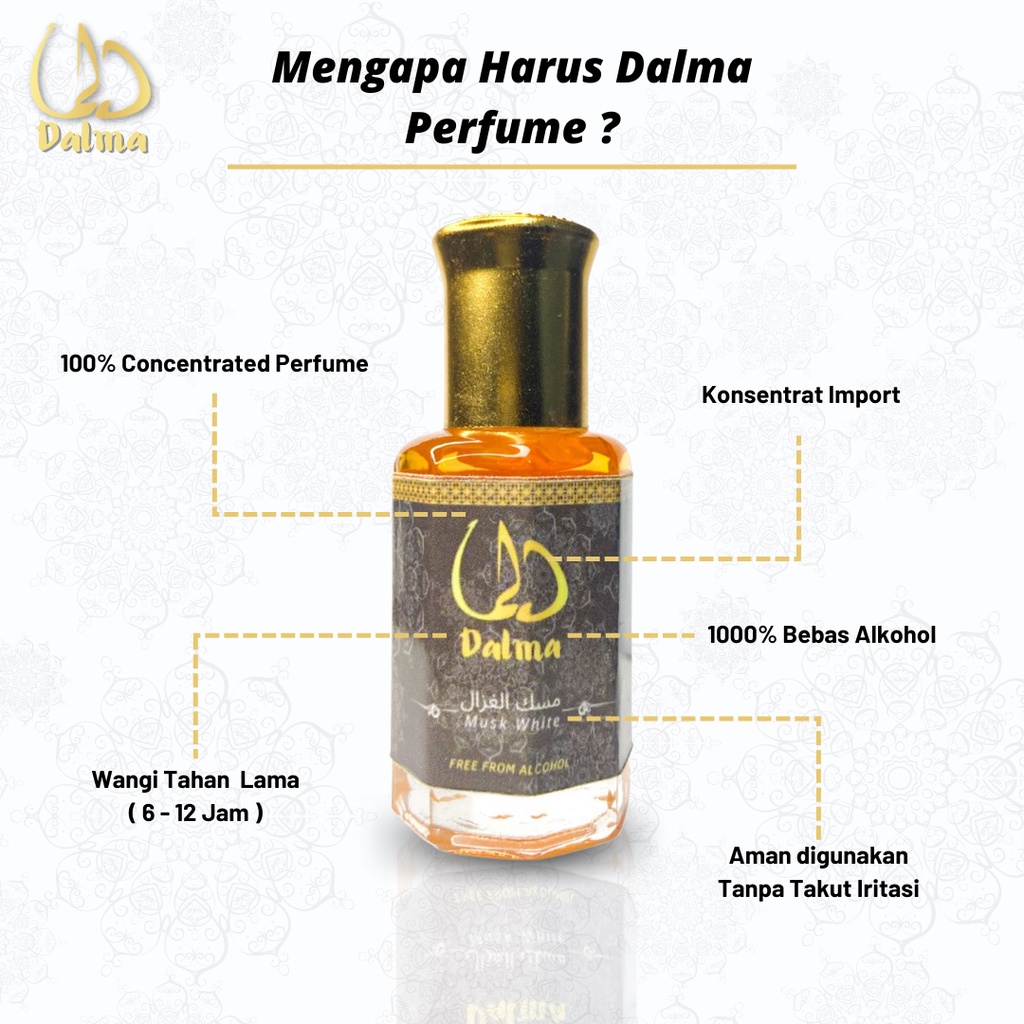 Dalma - KASTURI Parfum Non Alkohol Tahan Lama Original 100%  | Minyak Wangi Arab untuk Sholat Pria dan Wanita Farfum Perfume Aroma Fresh Asli