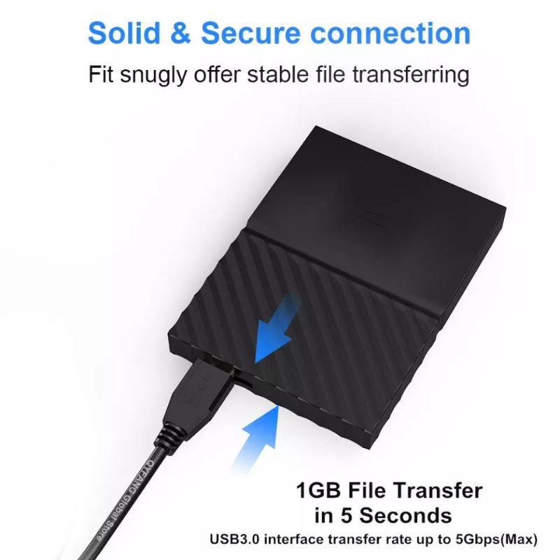 Kabel data USB 3.0 micro B hardisk HDD external 5Gbps charger HP Samsung 60Cm