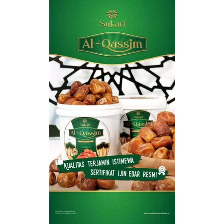 

Kurma sukari ember 800 gr/ Sukkari Al Qassim Premium