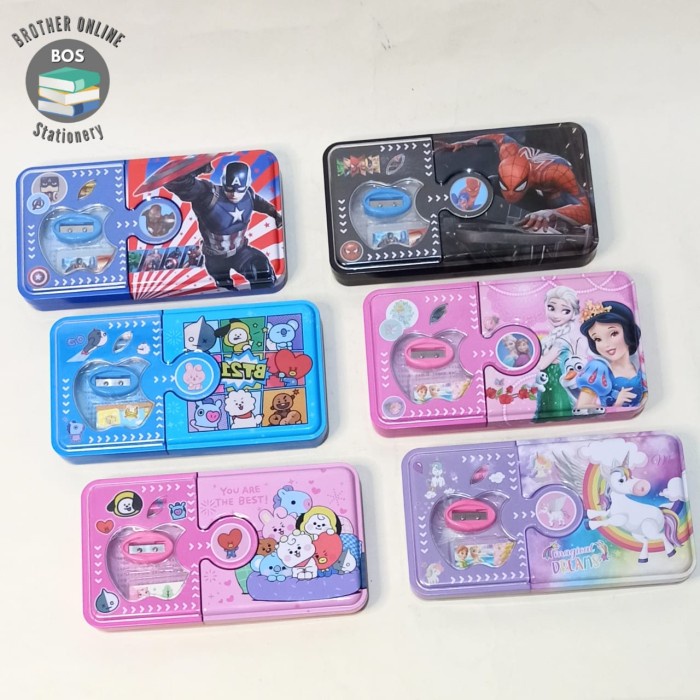 

Berkualitas Bos Kotak Pensil Kaleng Set 2Susun 12X22/Tempat Pensil/Pencil Tin Case Trendi