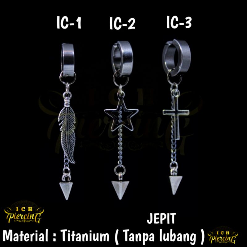 ANTING JEPIT KOREA KPOP / ANTING TITANIUM GANTUNGAN / ANTING BTS PRIA WANITA