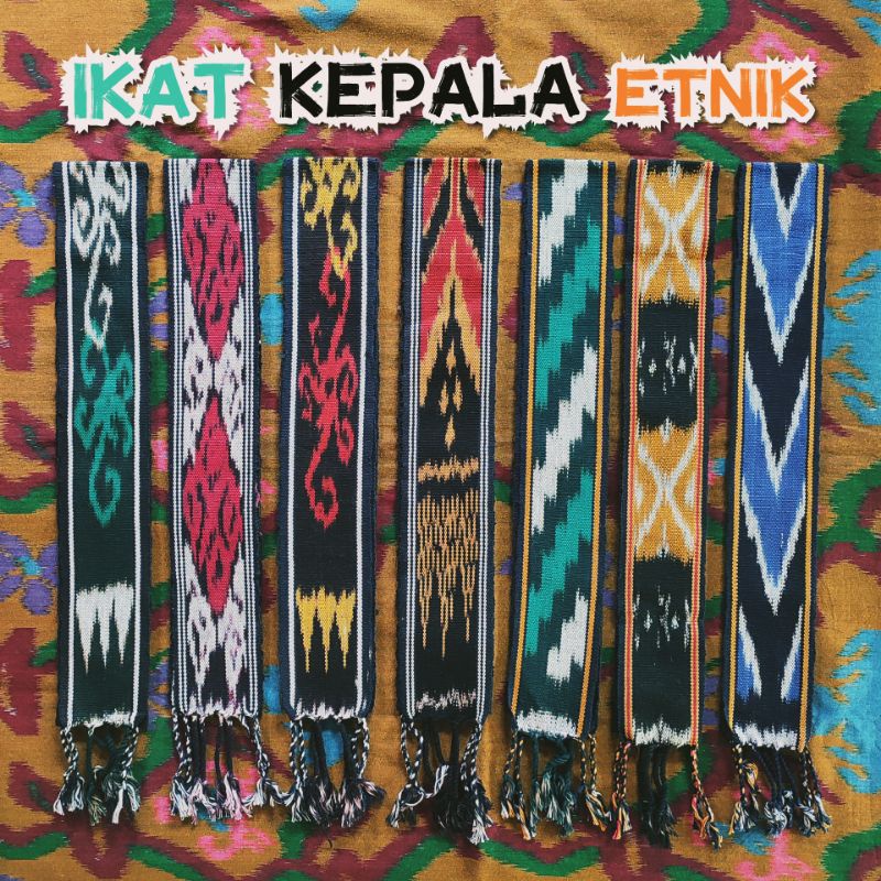 Ikat Kepala Etnik Tenun, kain tenun, syal tenun,