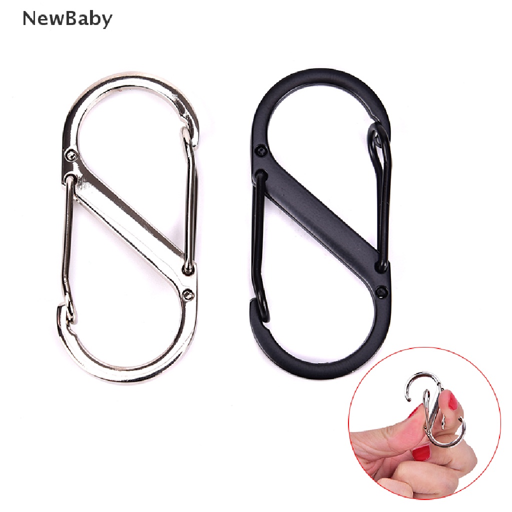 1pc Carabiner Multifungsi Bentuk S Bahan Stainless Steel Untuk Outdoor