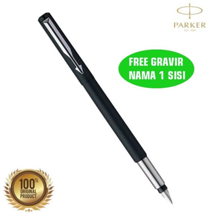 

Office & Stationery | Alat Tulis | Pulpen Parker Fountain Matte Black Silver Exclussive | Best Seller