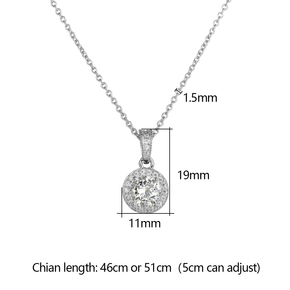 Moissanite Fashion Colorful Diamond Kalung Liontin（1pcs）