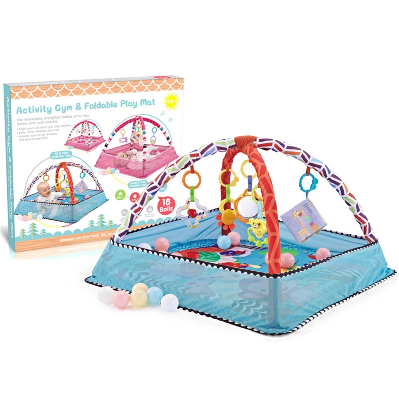 Mary Kick &amp; for Play Gym for Play Mat Mainan Bayi Fitness Rattle Bridge Tummy for Time Mat Baby Teether &amp; Matras Empuk Untuk Ne