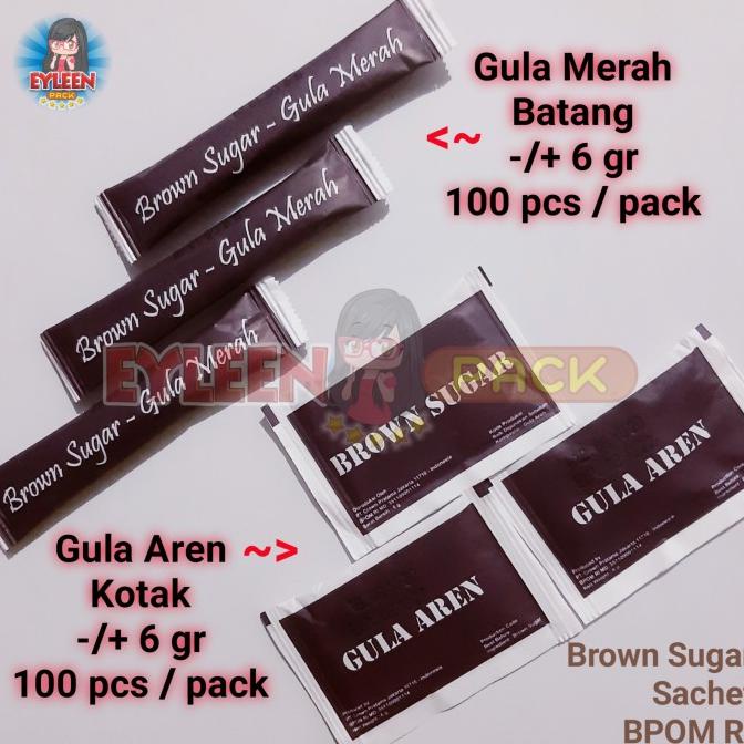 

Diskon Brown Sugar Sachet / Gula Aren / Gula Merah Isi 100 pcs Diskon