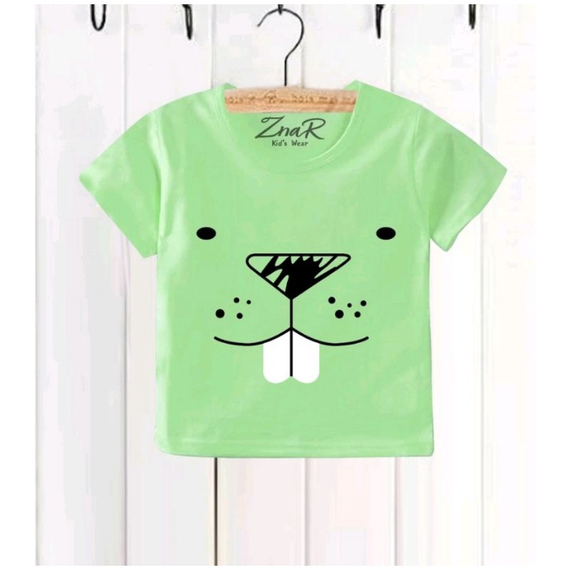 Baju bayi atasan kaos bayi usia 3-9 bulan-24 Hijau Anjing